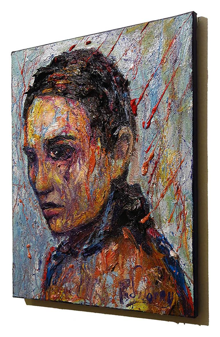 Original Abstract Expressionism Portrait Painting by David Padworny