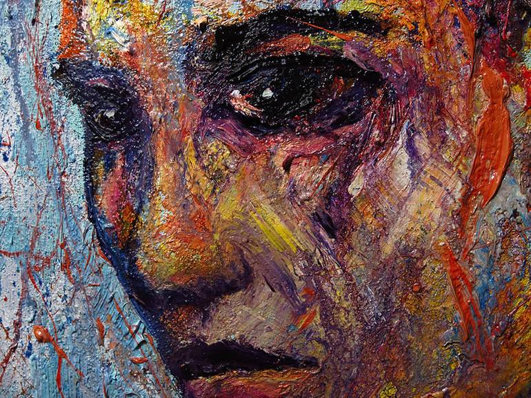 Original Abstract Expressionism Portrait Painting by David Padworny