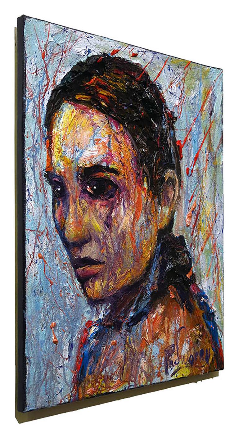 Original Abstract Expressionism Portrait Painting by David Padworny