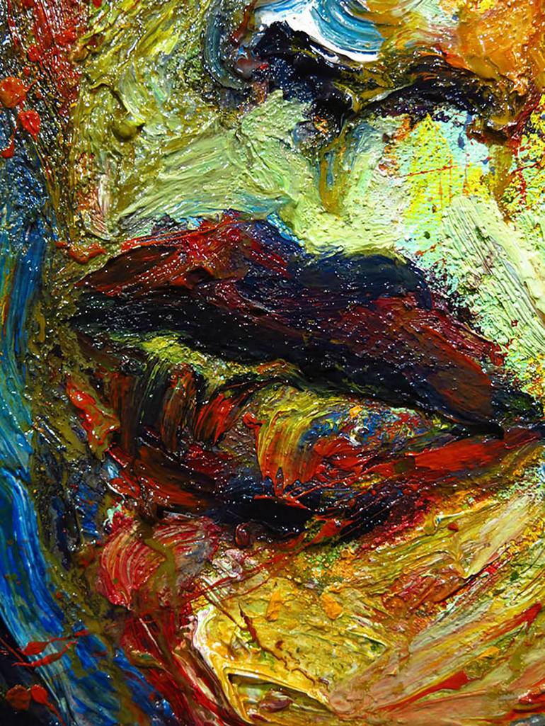 Original Abstract Portrait Painting by David Padworny