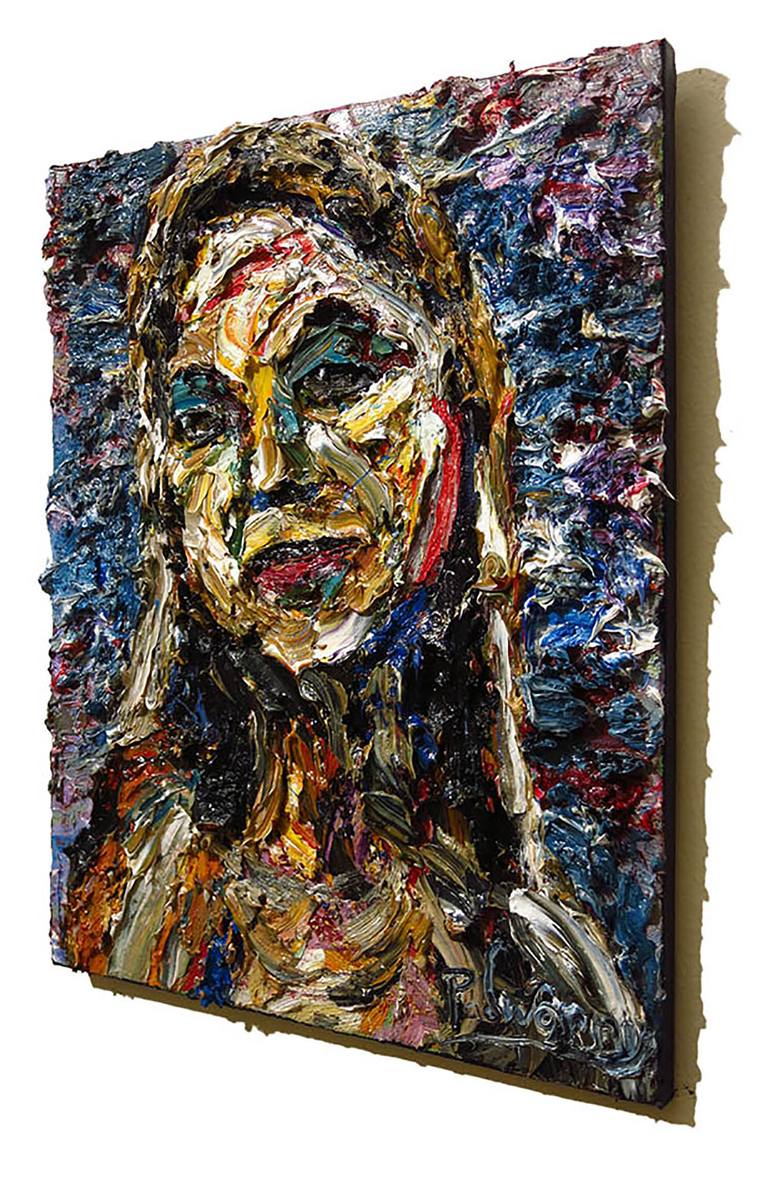 Original Abstract Expressionism Portrait Painting by David Padworny