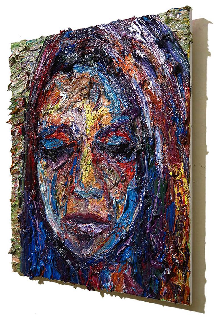 Original Abstract Expressionism Portrait Painting by David Padworny