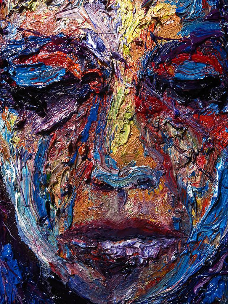 Original Abstract Expressionism Portrait Painting by David Padworny