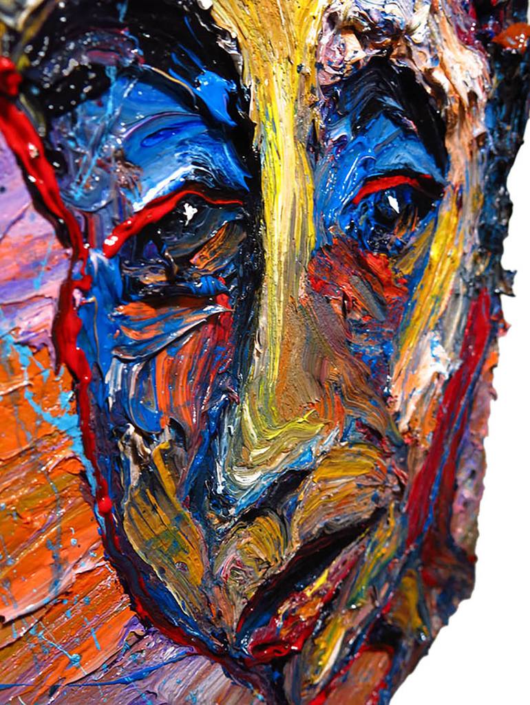 Original Abstract Expressionism Portrait Painting by David Padworny