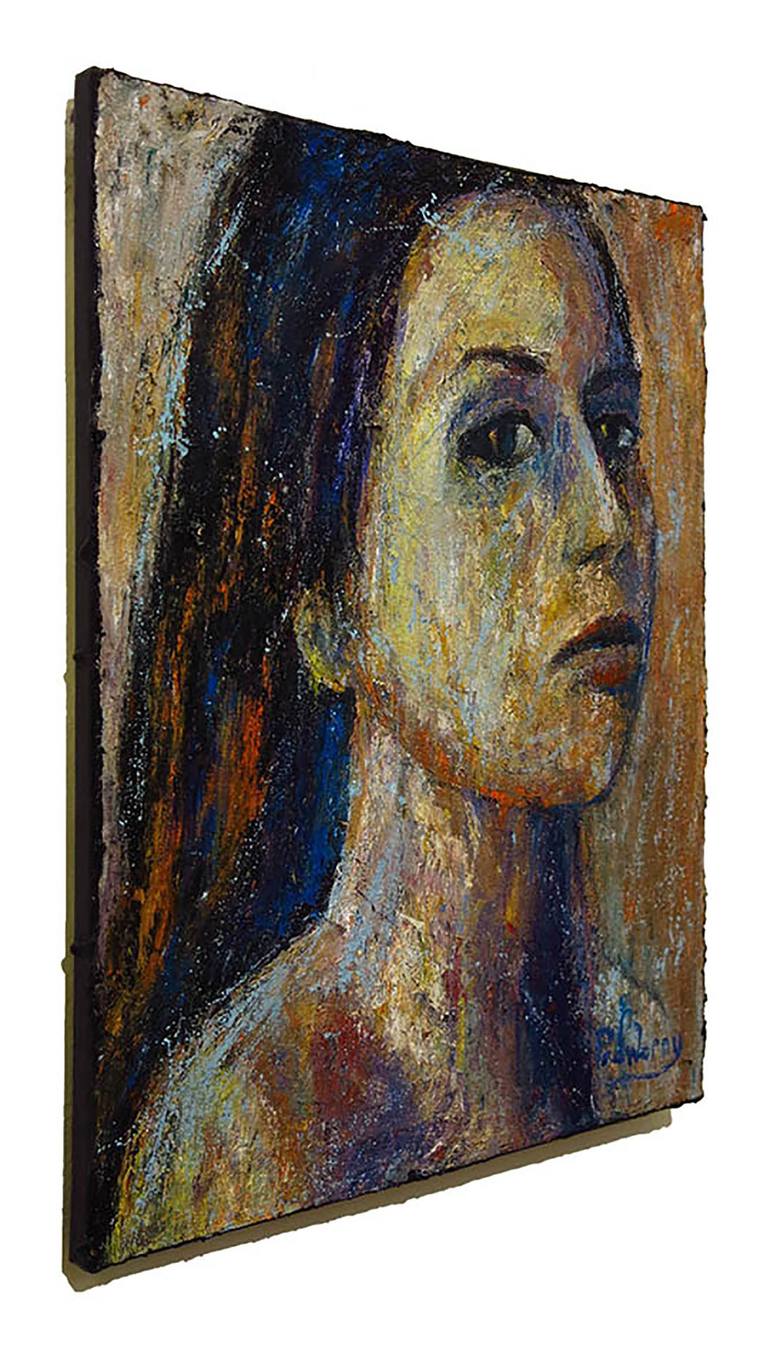 Original Abstract Expressionism Portrait Painting by David Padworny