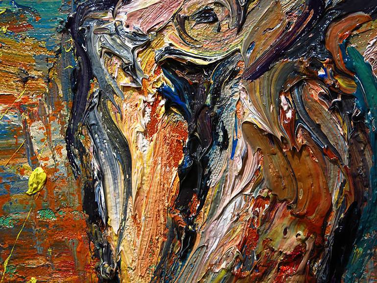 Original Abstract Expressionism Portrait Painting by David Padworny