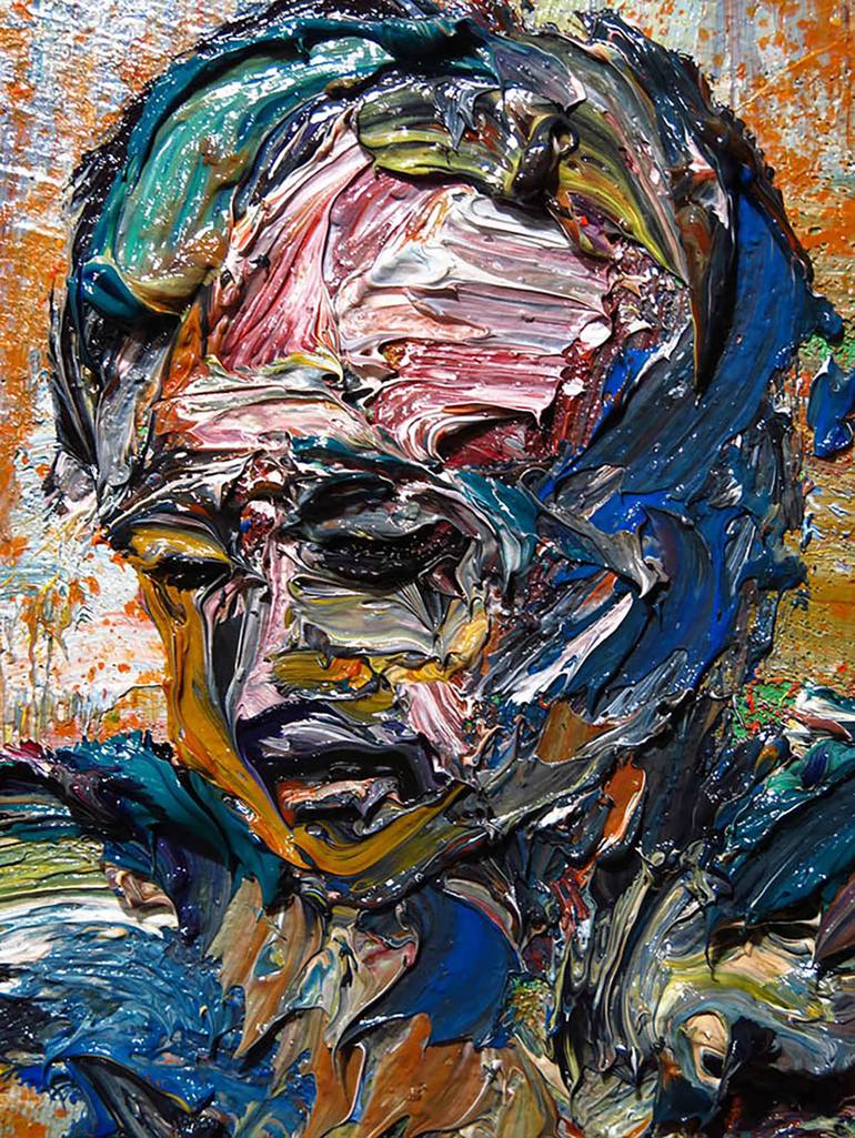 Original Abstract Expressionism Portrait Painting by David Padworny