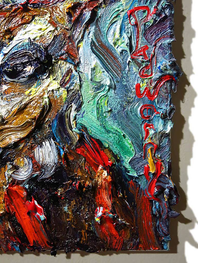 Original Abstract Expressionism Animal Painting by David Padworny