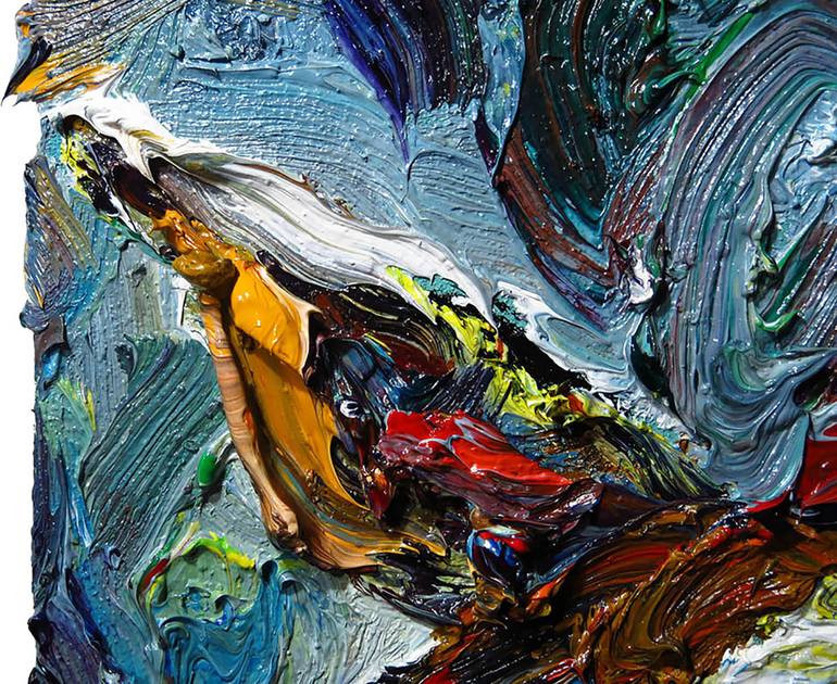 Original Abstract Expressionism Animal Painting by David Padworny