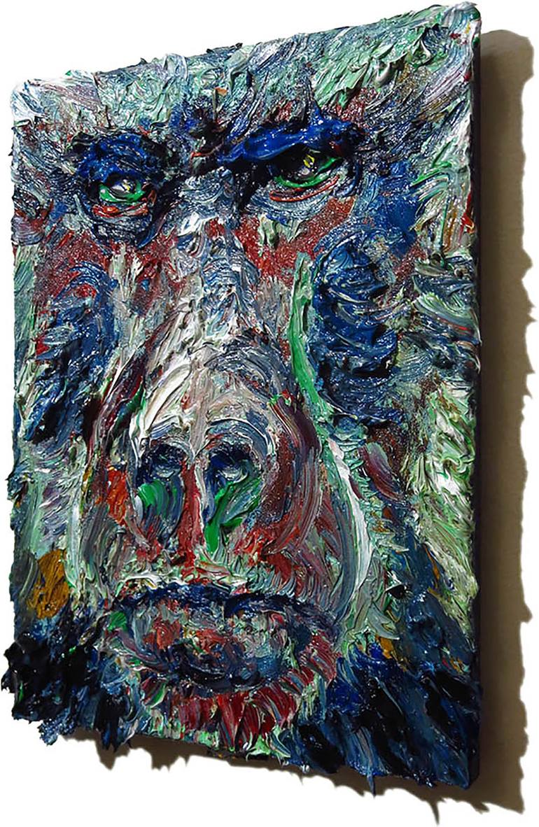 Original Abstract Expressionism Animal Painting by David Padworny