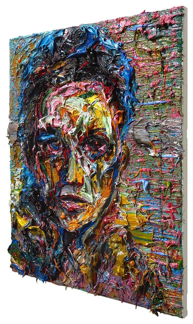 Original Abstract Expressionism Portrait Painting by David Padworny