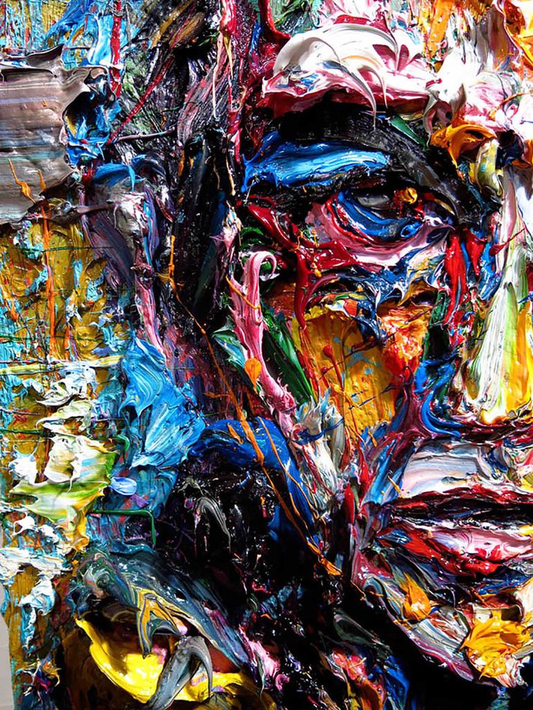 Original Abstract Expressionism Portrait Painting by David Padworny