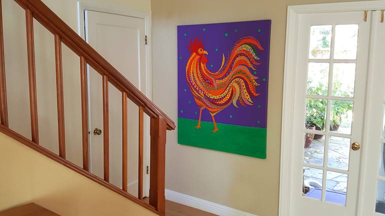 Original Abstract Animal Painting by Flo De Bretagne
