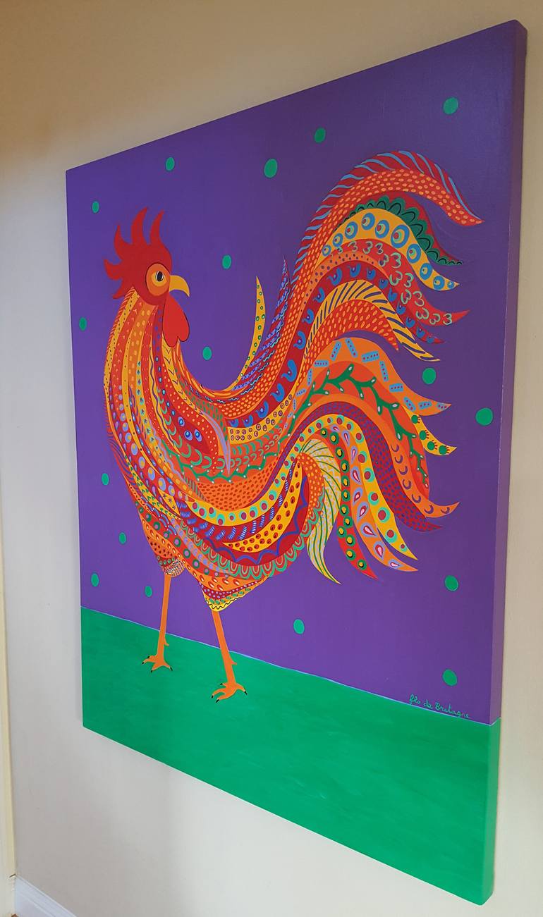 Original Abstract Animal Painting by Flo De Bretagne