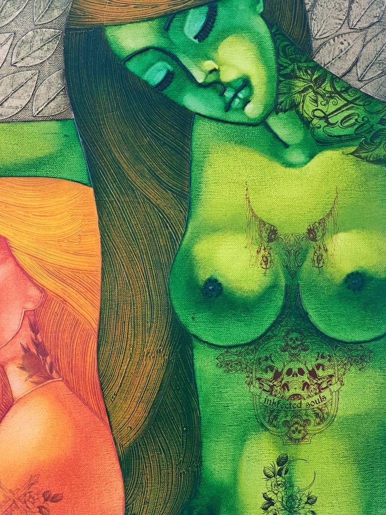 Original Conceptual Erotic Painting by Stefan Georgiev