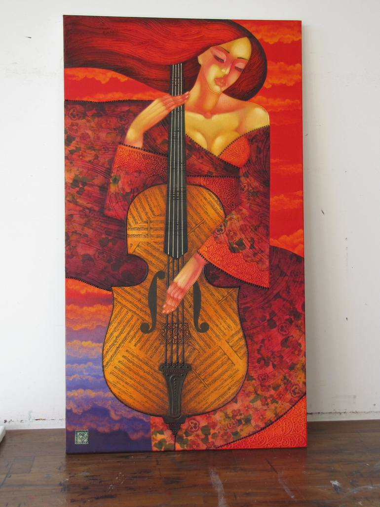 Original Figurative Music Painting by Stefan Georgiev