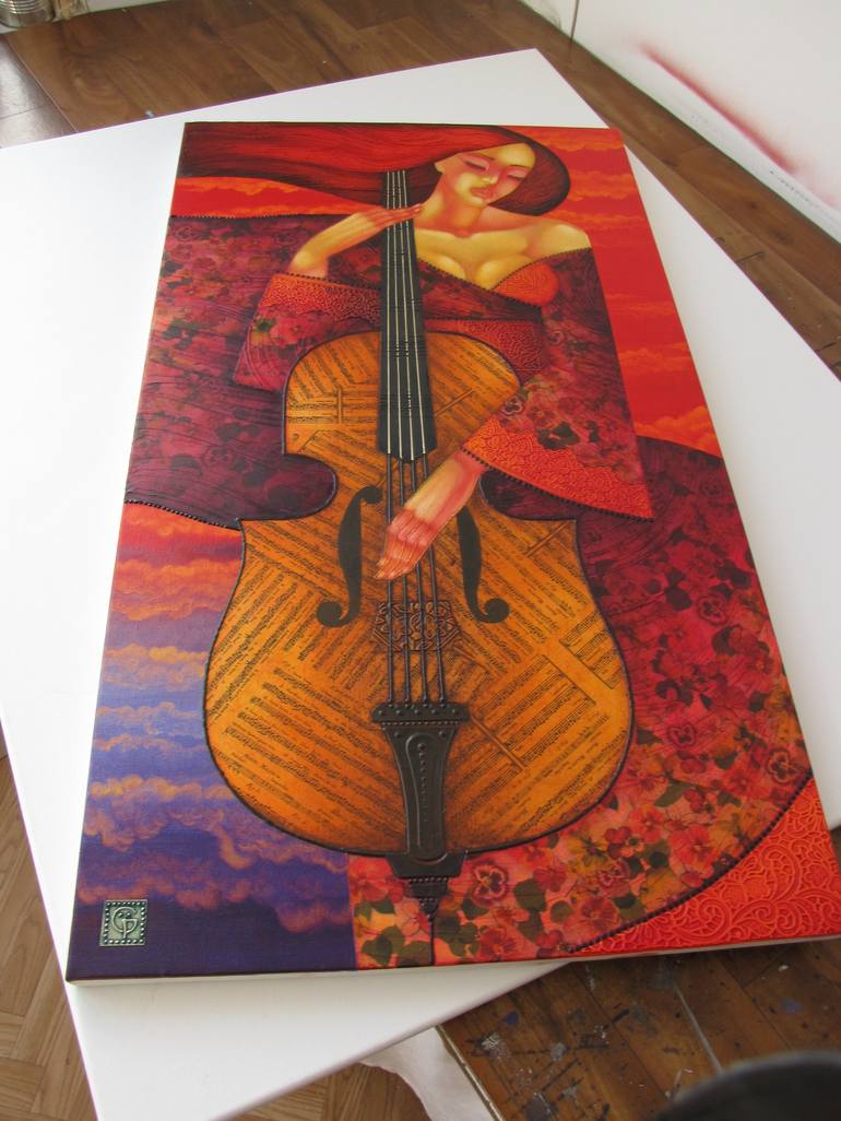 Original Figurative Music Painting by Stefan Georgiev