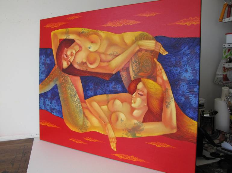 Original Figurative Nude Painting by Stefan Georgiev