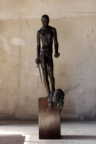 "the Last David" by V. Zankov В. Занков Bronze 110x37x31cm  zankov thumb