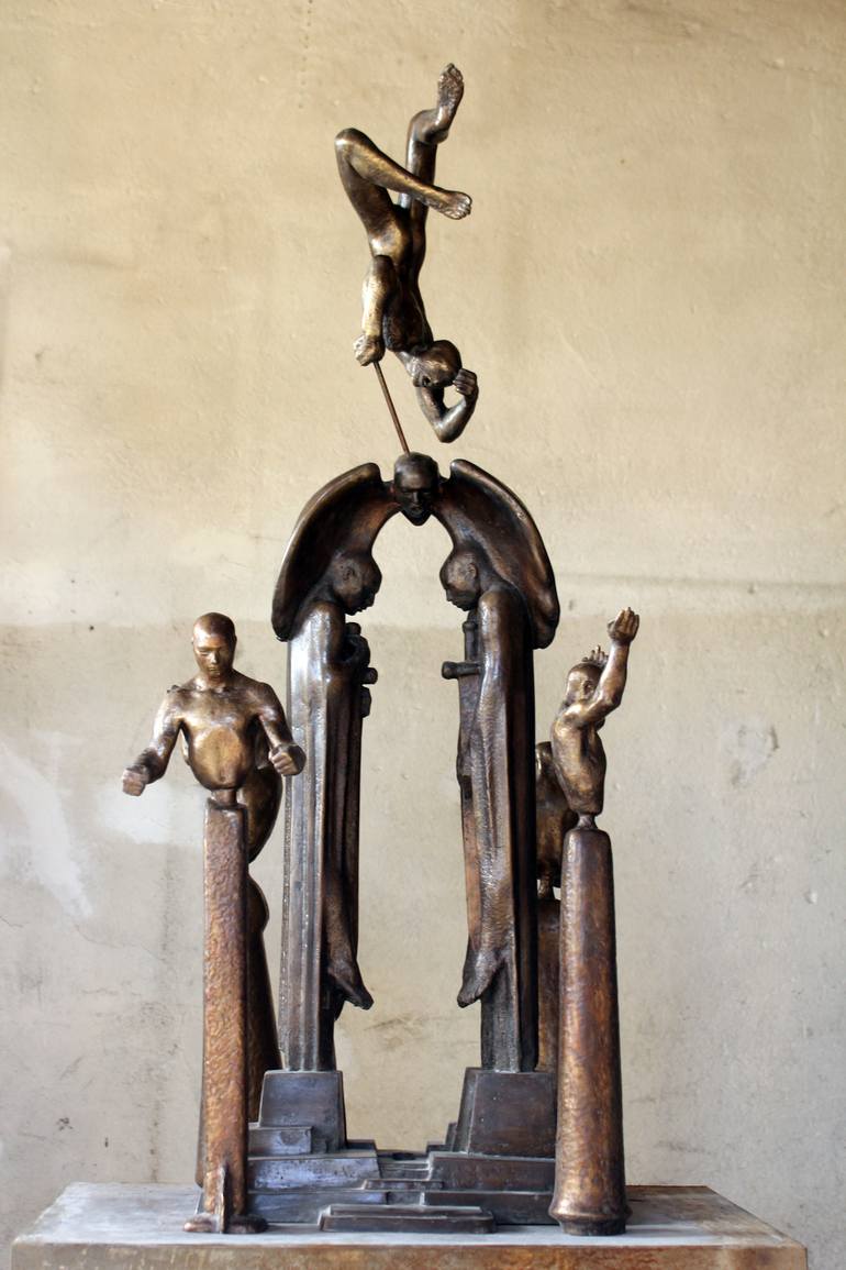 Original Art Deco Mortality Sculpture by Ventsislav Zankov