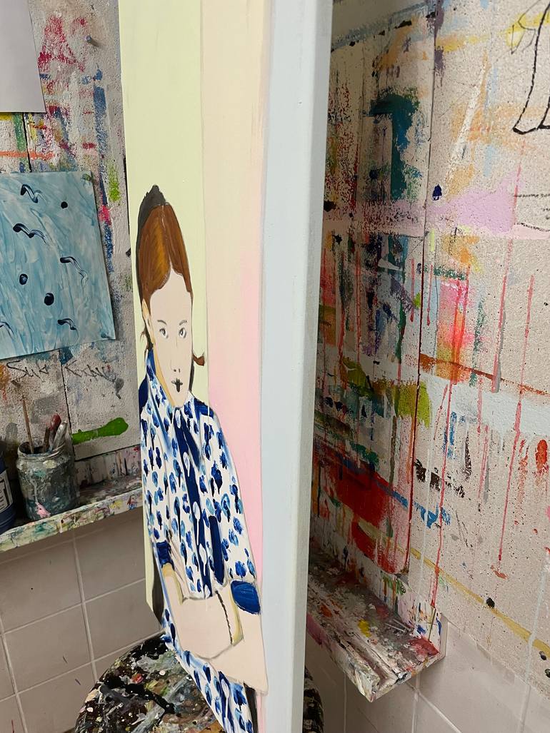 Original Minimalism Children Painting by Simone Kocher