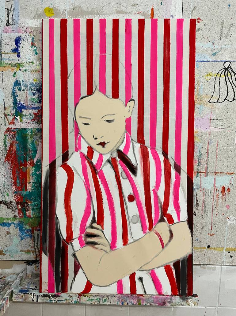 Original Minimalism Women Painting by Simone Kocher