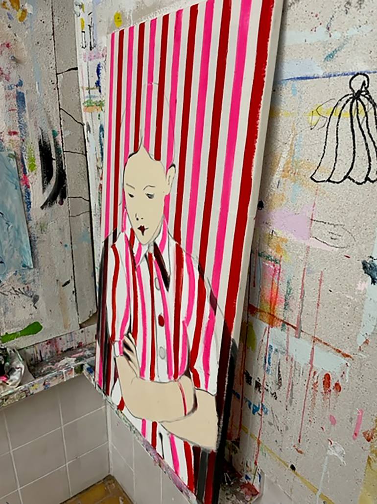Original Minimalism Women Painting by Simone Kocher