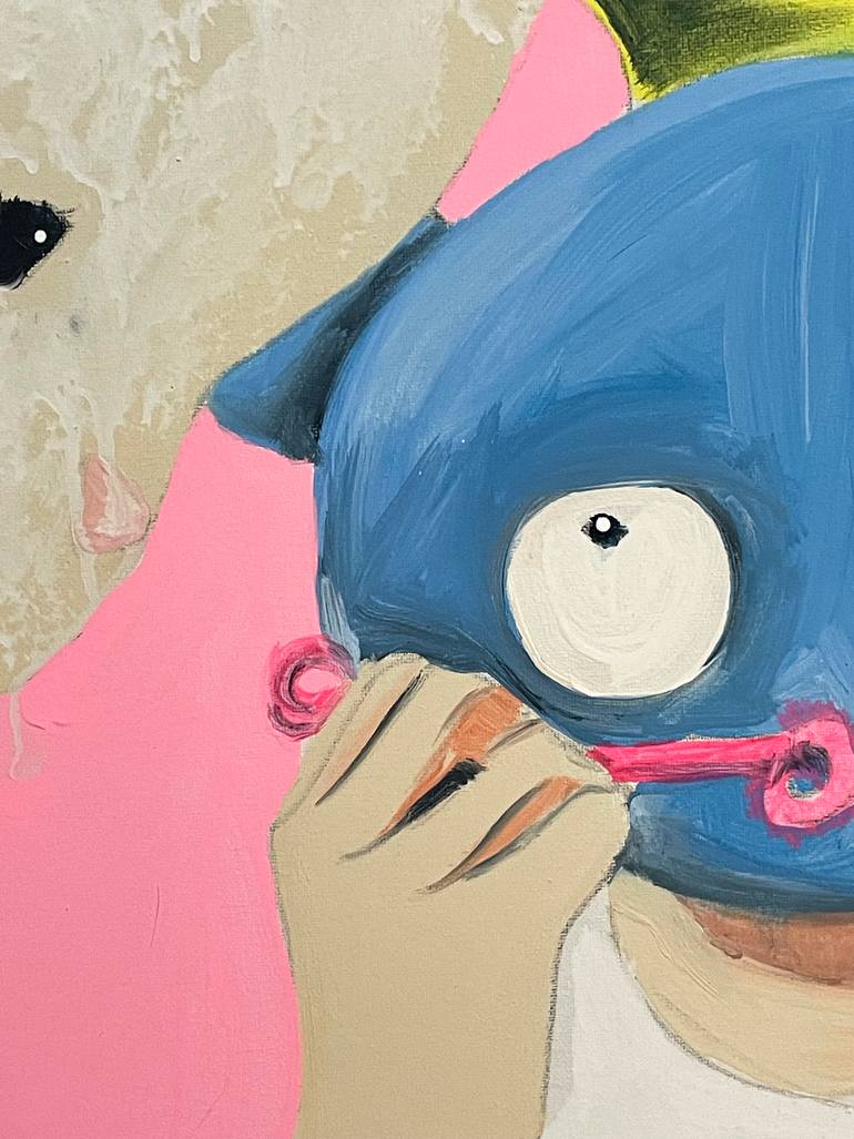 Original Dada Children Painting by Simone Kocher