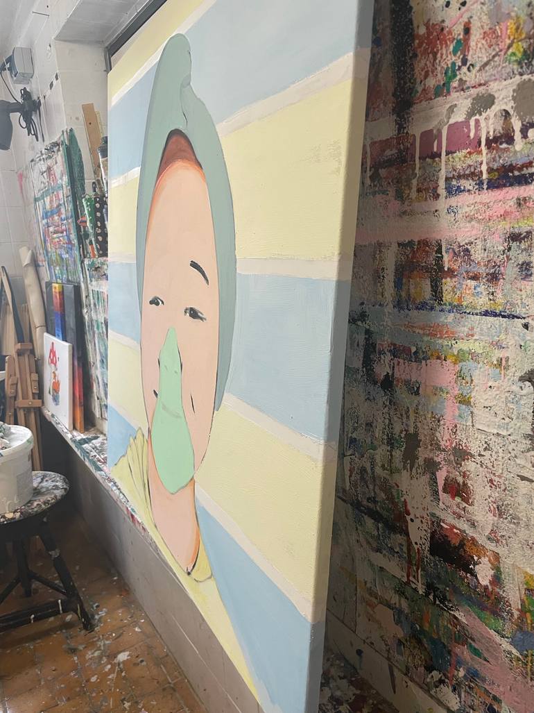 Original Pop Art Children Painting by Simone Kocher
