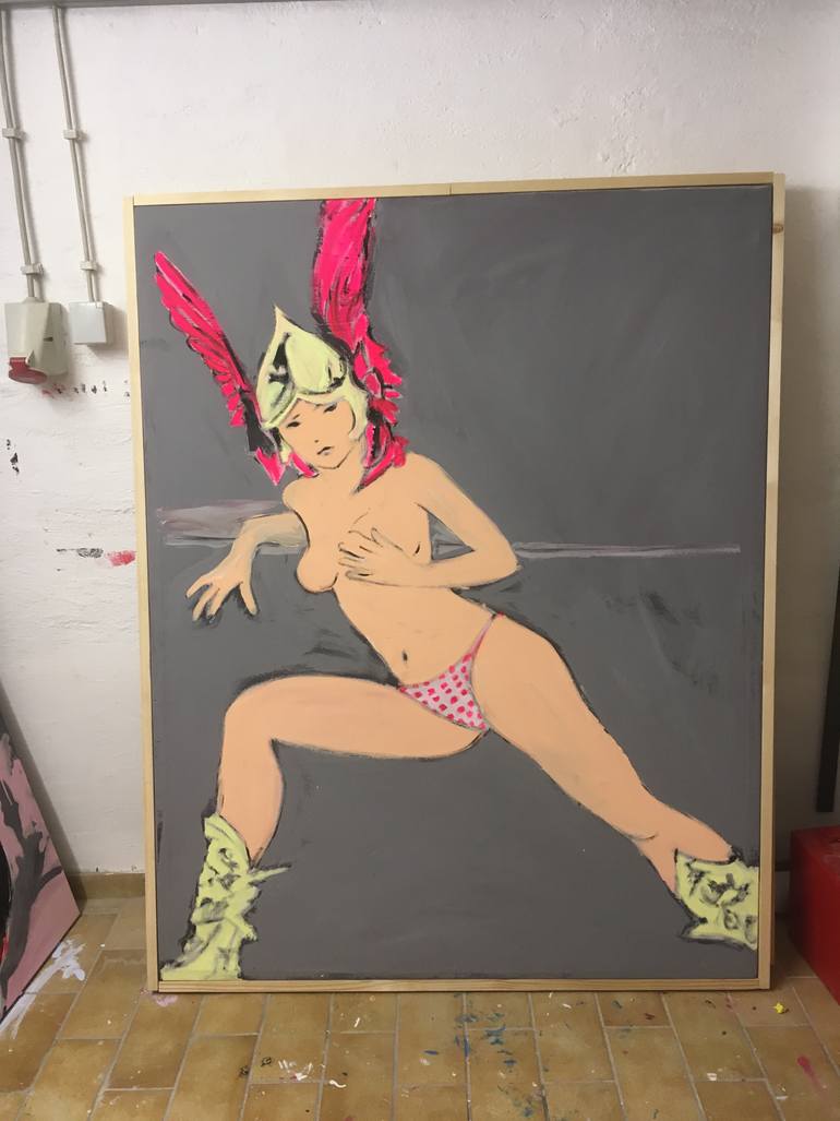 Original Figurative Cartoon Painting by Simone Kocher