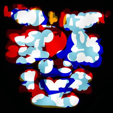 Original Abstract Science/Technology Mixed Media by Joanne Berry