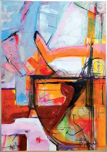 Original Abstract Architecture Paintings by Valentin Hristov