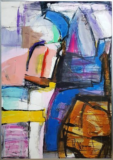 Print of Abstract Expressionism Architecture Paintings by Valentin Hristov