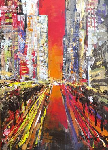 Original Abstract Expressionism Architecture Paintings by Valentin Hristov