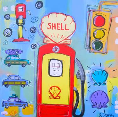 Red Shell Gas Pump thumb