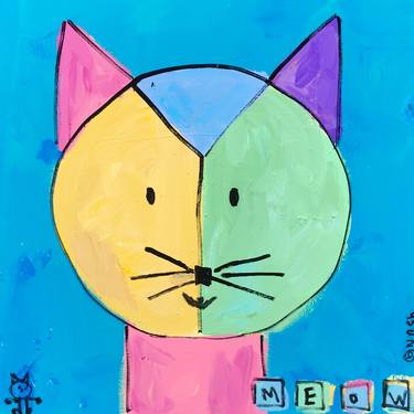 Print of Pop Art Cats Paintings by Brian Nash