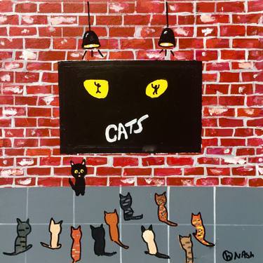 Print of Pop Art Cats Paintings by Brian Nash