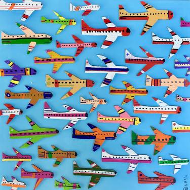 Print of Pop Art Aeroplane Paintings by Brian Nash
