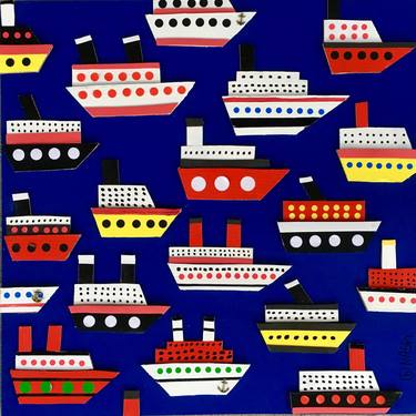 Original Pop Art Boat Paintings by Brian Nash