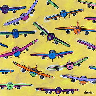 Print of Pop Art Airplane Paintings by Brian Nash