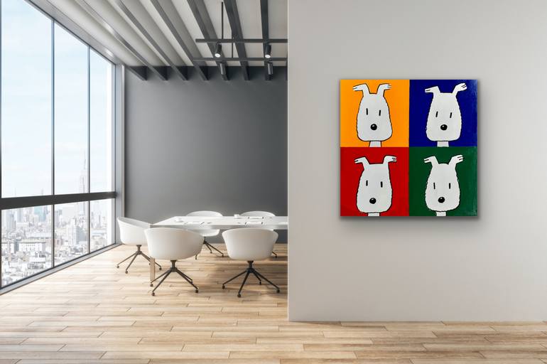 Original Pop Art Dogs Painting by Brian Nash