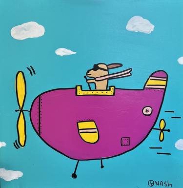 Print of Pop Art Airplane Paintings by Brian Nash