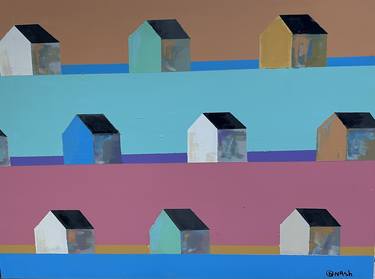 Original Cubism Architecture Paintings by Brian Nash