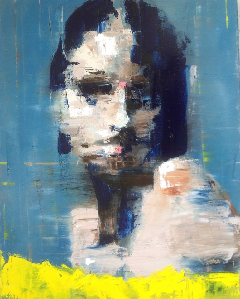 Blue Woman Painting by Nigel Price | Saatchi Art