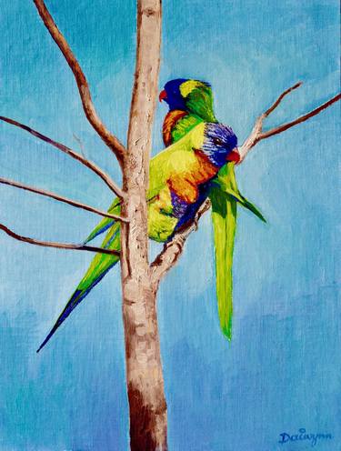 Rainbow Lorikeet Love Birds thumb