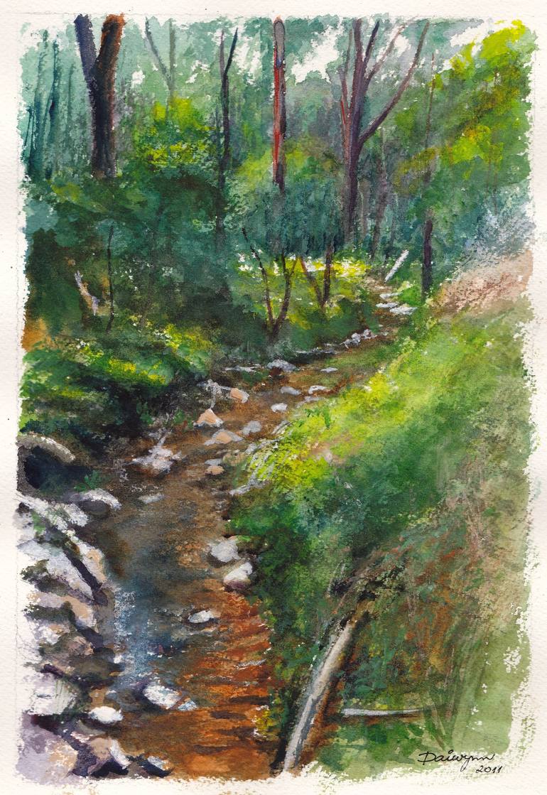 Mullum Mullum Creek Painting by Dai Wynn | Saatchi Art