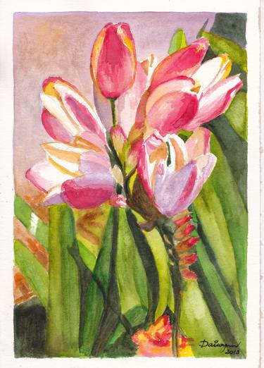 Original Realism Floral Paintings by Dai Wynn