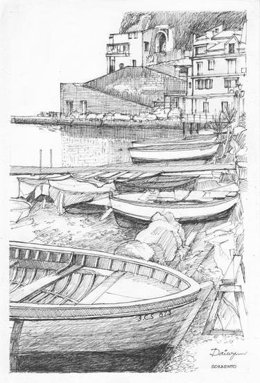 Print of Realism Beach Drawings by Dai Wynn