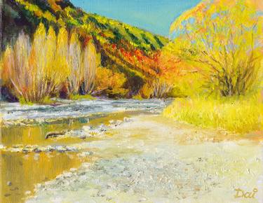 The Arrow River at Arrowtown, South Island, New Zealand thumb