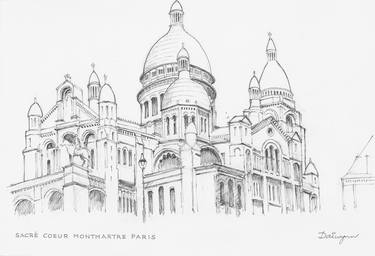 Original Figurative Architecture Drawings by Dai Wynn